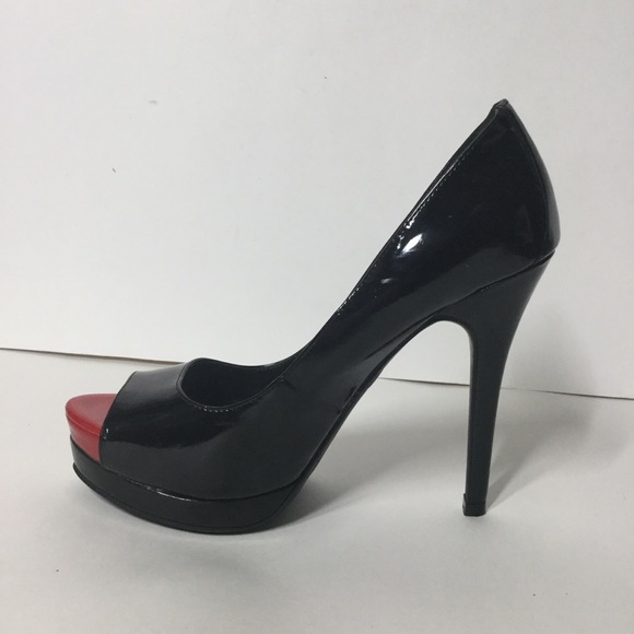 Mossimo Black & Red toe Stiletto High Heels Size 8 - Picture 2 of 14
